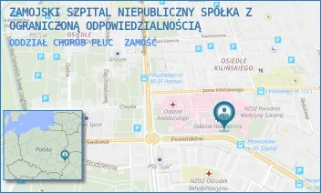 ODDZIAŁ CHORÓB PŁUC - ZAMOJSKI SZPITAL NIEPUBLICZNY SPÓŁKA Z OGRANICZONĄ ODPOWIEDZIALNOŚCIĄ - PEOWIAKÓW 1,  ZAMOŚĆ