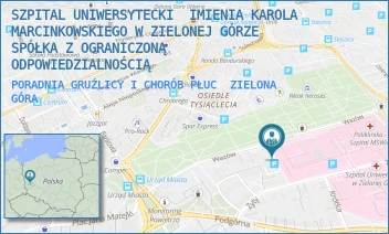PORADNIA GRUŹLICY I CHORÓB PŁUC - SZPITAL UNIWERSYTECKI IMIENIA KAROLA MARCINKOWSKIEGO W ZIELONEJ GÓRZE SPÓŁKA Z OGRANICZONĄ ODPOWIEDZIALNOŚCIĄ - UL. ZYTY 26, ZIELONA GÓRA