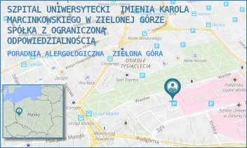 PORADNIA ALERGOLOGICZNA - SZPITAL UNIWERSYTECKI IMIENIA KAROLA MARCINKOWSKIEGO W ZIELONEJ GÓRZE SPÓŁKA Z OGRANICZONĄ ODPOWIEDZIALNOŚCIĄ - UL. ZYTY 26, ZIELONA GÓRA