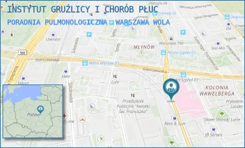 PORADNIA PULMONOLOGICZNA - INSTYTUT GRUŹLICY I CHORÓB PŁUC - PŁOCKA 26,  WARSZAWA WOLA