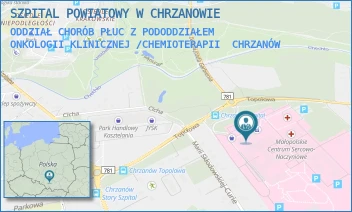ODDZIAŁ CHORÓB PŁUC Z PODODDZIAŁEM ONKOLOGII KLINICZNEJ /CHEMIOTERAPII - SZPITAL POWIATOWY W CHRZANOWIE - TOPOLOWA 16,  CHRZANÓW