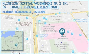 KLINIKA ALERGOLOGII - KLINICZNY SZPITAL WOJEWÓDZKI NR 2 IM. ŚW. JADWIGI KRÓLOWEJ W RZESZOWIE - UL. LWOWSKA 60, RZESZÓW