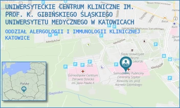 ODDZIAŁ ALERGOLOGII I IMMUNOLOGII KLINICZNEJ - UNIWERSYTECKIE CENTRUM KLINICZNE IM. PROF. K. GIBIŃSKIEGO ŚLĄSKIEGO UNIWERSYTETU MEDYCZNEGO W KATOWICACH - UL. MEDYKÓW 14,  KATOWICE