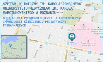 ODDZIAŁ VII PNEUMONOLOGICZNY, ALERGOLOGICZNY, IMMUNOLOGII KLINICZNEJ, PEDIATRYCZNY - SZPITAL KLINICZNY IM. KAROLA JONSCHERA UNIWERSYTETU MEDYCZNEGO IM. KAROLA MARCINKOWSKIEGO W POZNANIU - SZPITALNA 27/33, POZNAŃ-JEŻYCE
